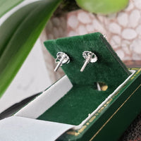 14k white gold diamond studs earrings - 1.42ct tw