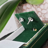 14k white gold diamond studs earrings - 1.42ct tw