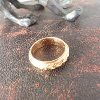 18k Yellow Gold 5.77mm vintage estate wedding band - size 7