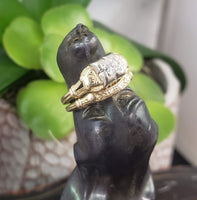 14k gold two tone vintage diamond bridal set - apx .16ct