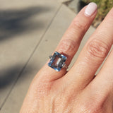 14k gold emerald cut Aquamarine c.1920's Belais estate Deco Ring
