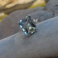 14k gold emerald cut Aquamarine c.1920's Belais estate Deco Ring
