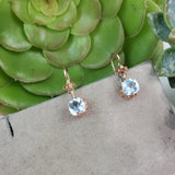 10k gold Aquamarine earrings  - French wires