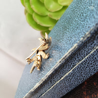 10k gold Victorian mine cut diamond & seed pearl starburst necklace pendant lavaliere pin