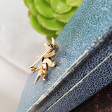 10k gold Victorian mine cut diamond & seed pearl starburst necklace pendant lavaliere pin