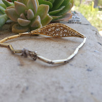 platinum & 18k gold two tone Deco antique bracelet