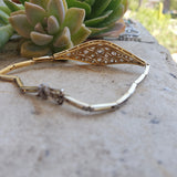 platinum & 18k gold two tone Deco antique bracelet