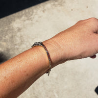 platinum & 18k gold two tone Deco antique bracelet