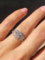 18k white gold Art Deco Diamond vintage estate Ring