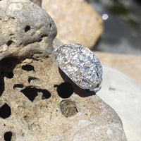 18k white gold Art Deco Diamond vintage estate Ring