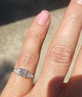 Platinum Art Deco old Mine cut Diamond estate Ring