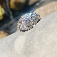 Platinum Art Deco Diamond estate Ring