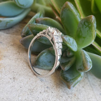 Platinum Art Deco old Mine cut Diamond estate Ring