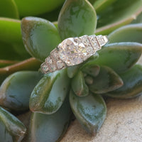 Platinum Art Deco old Mine cut Diamond estate Ring