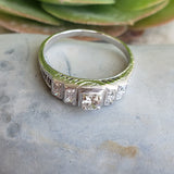 18k white gold Art Deco c.20's - c. 30's diamond ring