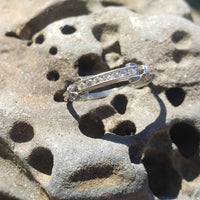 Platinum Art Deco 7 diamond estate band