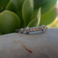 Platinum Art Deco 7 diamond estate band