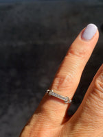 Platinum Art Deco 7 diamond estate band