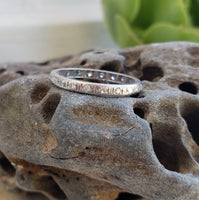 Platinum vintage Deco diamond eternity band SIZE 6