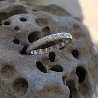 Platinum vintage Deco diamond eternity band SIZE 6