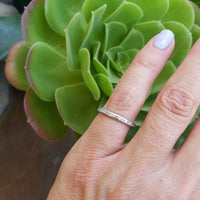 Platinum vintage Deco diamond eternity band SIZE 6