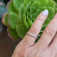 Platinum vintage Deco diamond eternity band SIZE 6