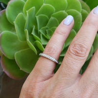 14k white gold 35 diamond estate "almost eternity" band