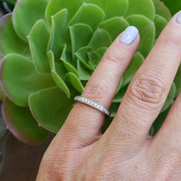 14k white gold 35 diamond estate "almost eternity" band