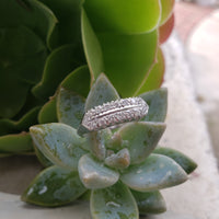 platinum 16 diamond 2 row estate Deco band
