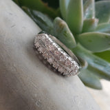 platinum 16 diamond 2 row estate Deco band