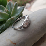 platinum 16 diamond 2 row estate Deco band