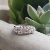 platinum 16 diamond 2 row estate Deco band