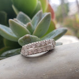 platinum 16 diamond 2 row estate Deco band