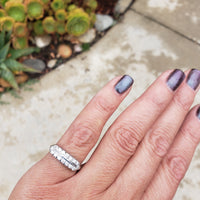 platinum 16 diamond 2 row estate Deco band