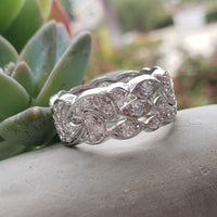 Platinum 57 diamond estate eternity band - size 8.5