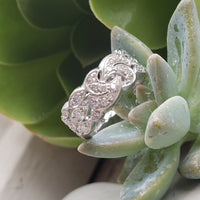 Platinum 57 diamond estate eternity band - size 8.5