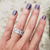 Platinum 57 diamond estate eternity band - size 8.5
