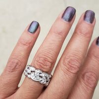 Platinum 57 diamond estate eternity band - size 8.5