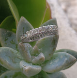 Platinum estate emerald & square step cut Diamond Eternity band size 6