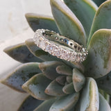 14k white gold 23 diamond estate eternity band - size 6.75