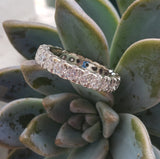 14k white gold 23 diamond estate eternity band - size 6.75