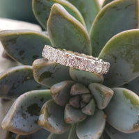 14k white gold 23 diamond estate eternity band - size 6.75