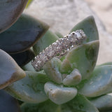 14k white gold 23 diamond estate eternity band - size 6.75