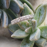 14k white gold 23 diamond estate eternity band - size 6.75