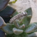 14k white gold 23 diamond estate eternity band - size 6.75