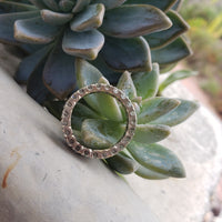 14k white gold 23 diamond estate eternity band - size 6.75