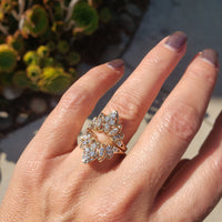 14k yellow gold 14 diamond estate curved band