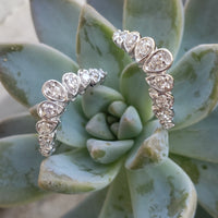 14k white gold 14 diamond estate curved band