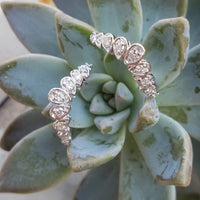 14k white gold 14 diamond estate curved band