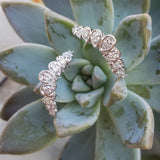 14k white gold 14 diamond estate curved band